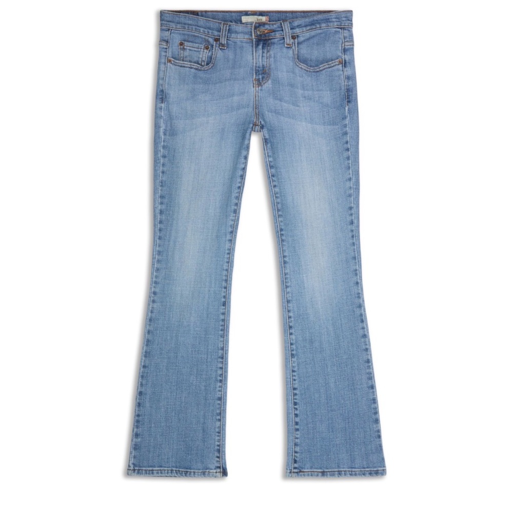 Levi’s 515 Lowrise Bootcut Light Blue Denim Jeans, Size 12 Short